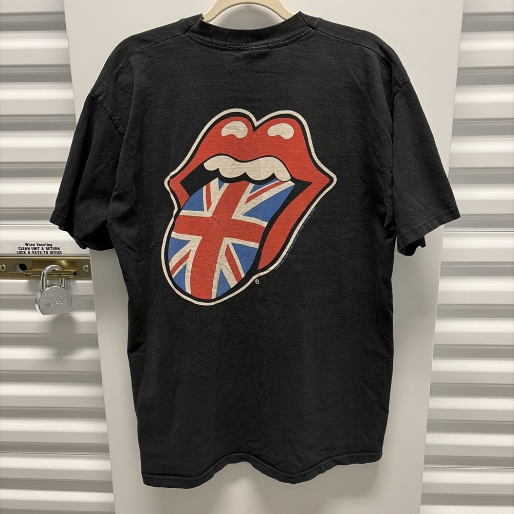 Vintage 1997 Rolling Stones T Shirt UK Mouth Tongue Embroidered Front XL